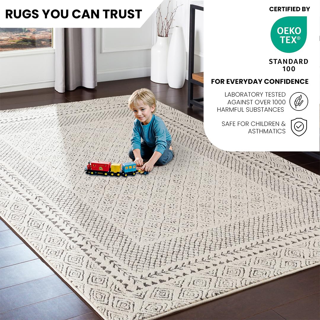 Livabliss Monaco Geometric Rug - Scandi Area Rugs Living Room